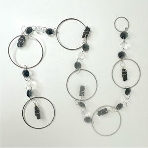 Handmade One of a Kind Gemstone Wall Hanging Black Tourmaline & Crystals